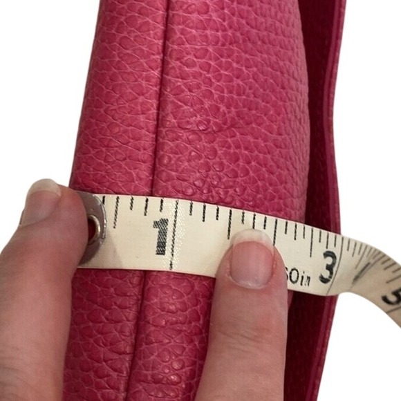 Elaine Turner Pink and‎ Gold Leather Clutch Envelope Magnetic Closure - Picture 9 of 9